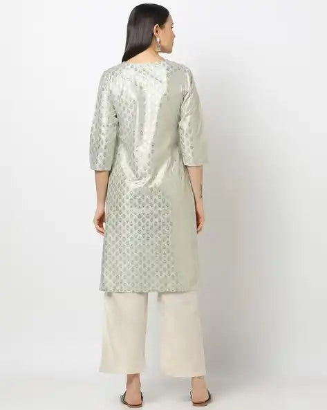 WOMENS KURTHI SILVER GREY
