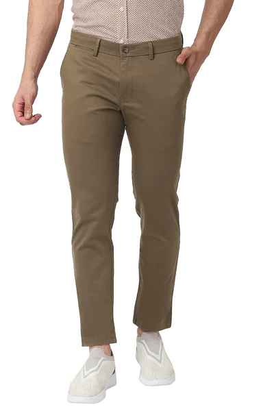 BASICS Mens MID BROWN TAPERED TROUSER 23BTR50264 FF