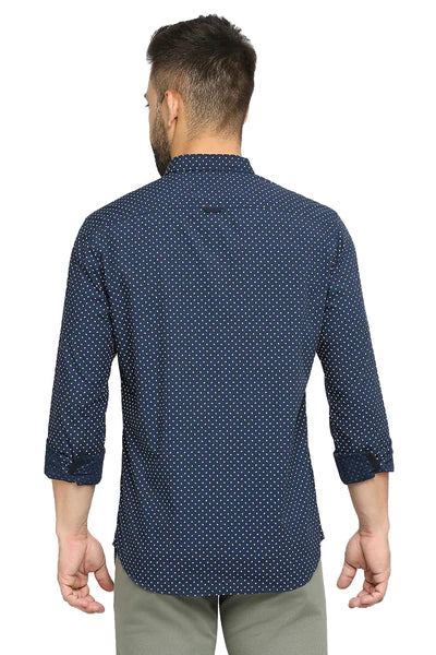 BASICS Mens BLUE SLIM SHIRT 23BSH51907 HS
