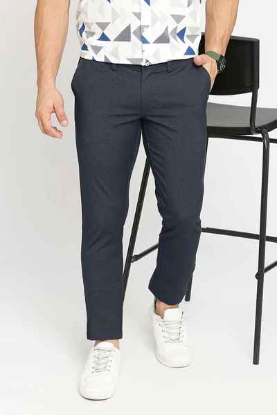 BASICS Mens NAVY TAPERED TROUSER 23BTR51627 FF