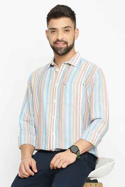 BASICS Mens BLUE SLIM SHIRT 23BSH51929 HS