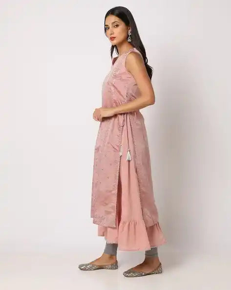 WOMENS KURTHI BABY PINK
