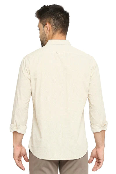 BASICS Mens BEIGE SLIM SHIRT 23BSH51911 HS