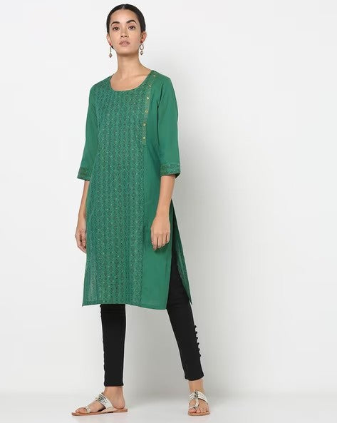 Womens GREEN Color KURTHI