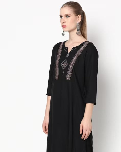 Womens BLACK Color KURTHI