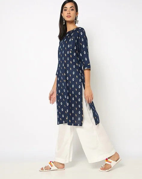Womens NAVY Color KURTHI