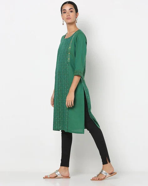 Womens GREEN Color KURTHI