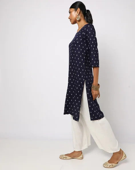 Womens NAVY Color KURTHI