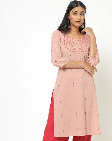 Womens ROSE GOLD Color KURTHI