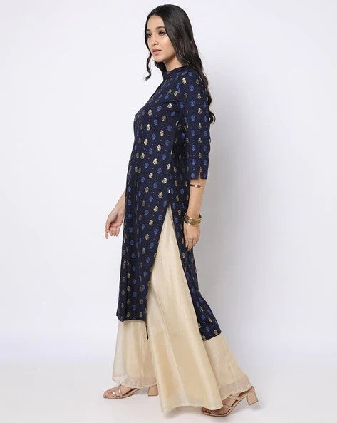 Womens NAVY Color KURTHI