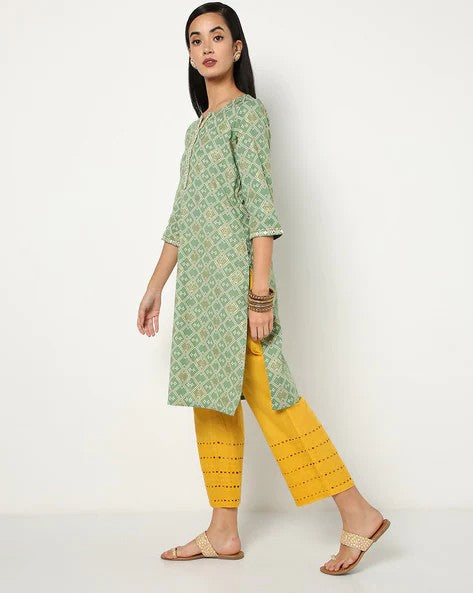Womens GREEN Color KURTHI