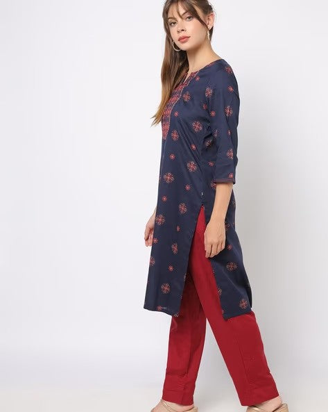 Womens NAVY Color KURTHI