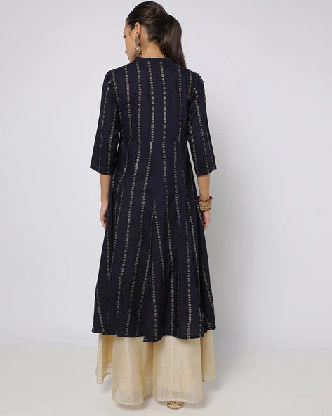 Womens NAVY Color KURTHI