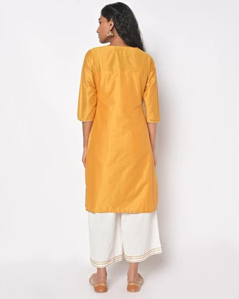 Womens MUSTARD Color KURTHI