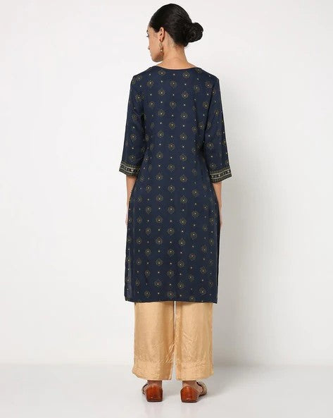 Womens NAVY Color KURTHI