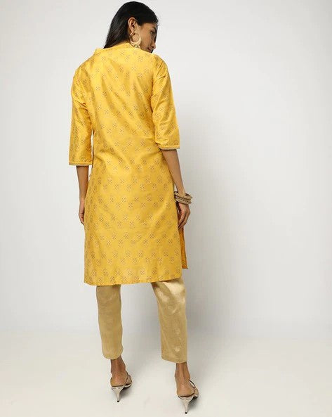 Womens MUSTARD Color KURTHI