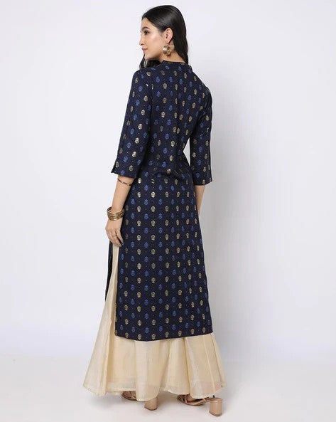 Womens NAVY Color KURTHI