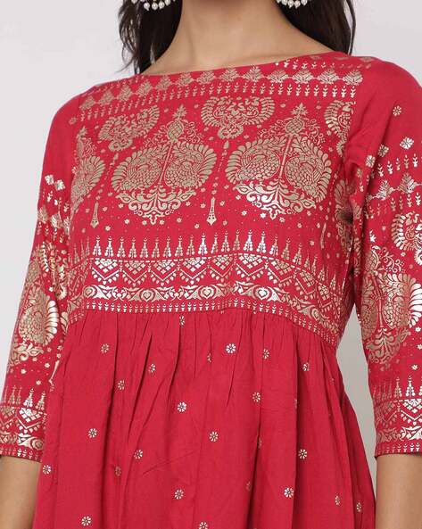 Womens MAROON Color KURTHI