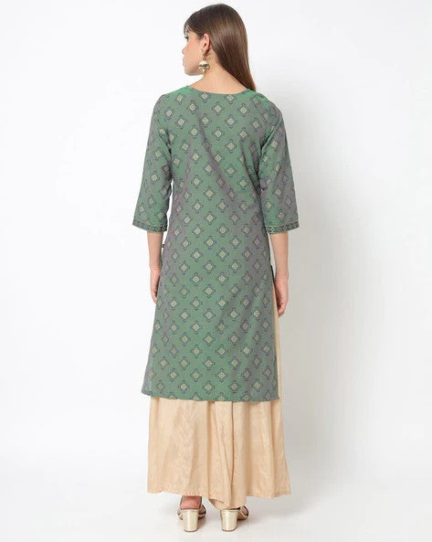 Womens OLIVE Color KURTHI