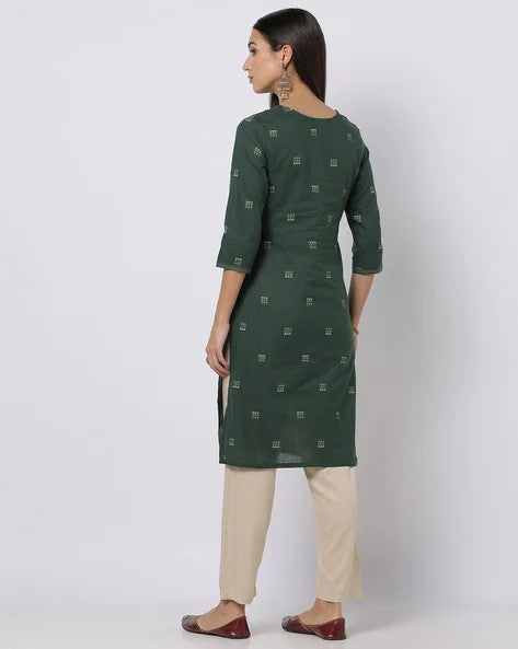 Womens GREEN Color KURTHI
