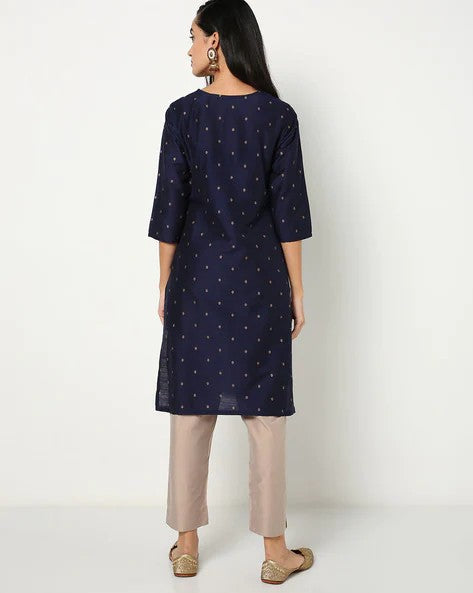 Womens NAVY Color KURTHI