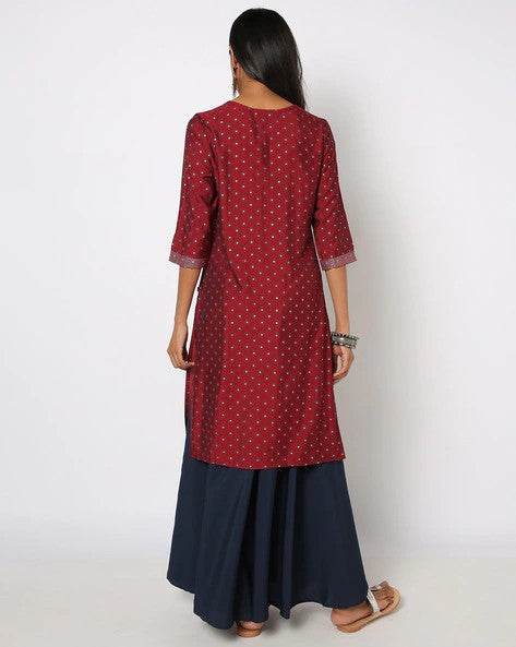 Womens MAROON Color KURTHI