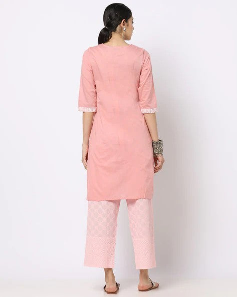 Womens PEACH Color KURTHI