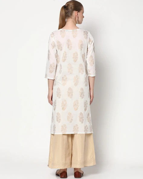 Womens OFF WHITE Color KURTHI