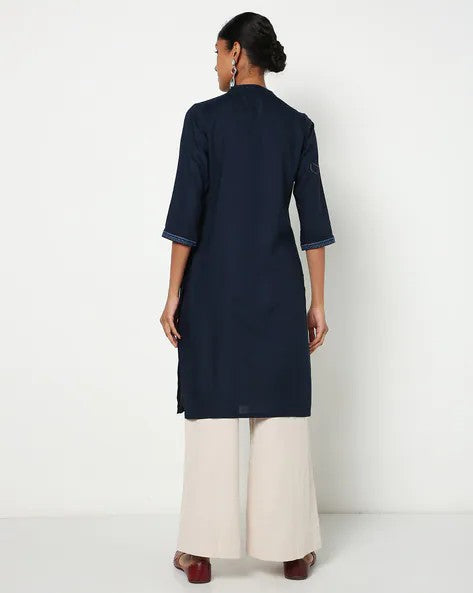 Womens NAVY Color KURTHI