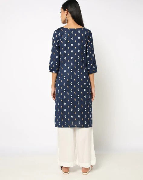 Womens NAVY Color KURTHI