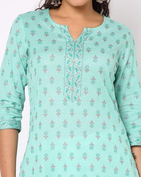 Womens AQUA Color KURTHI