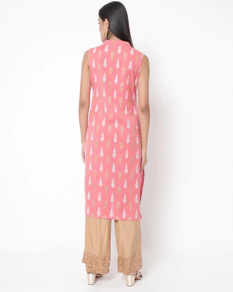 Womens CORAL Color KURTHI