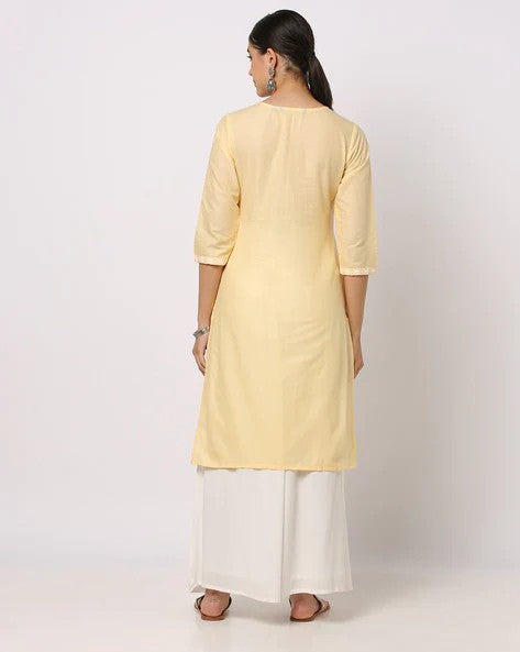 Womens YELLOW Color KURTHI