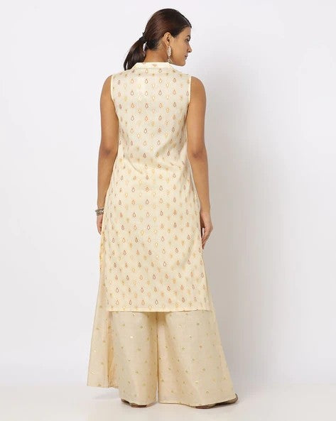 Womens CREAM Color KURTHI