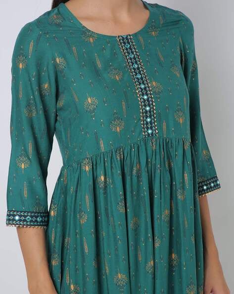 Womens TEAL Color KURTHI