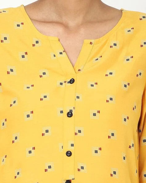 Womens YELLOW Color KURTHI