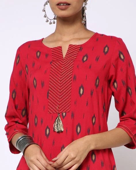 Womens RED Color KURTHI