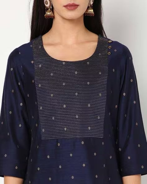 Womens NAVY Color KURTHI