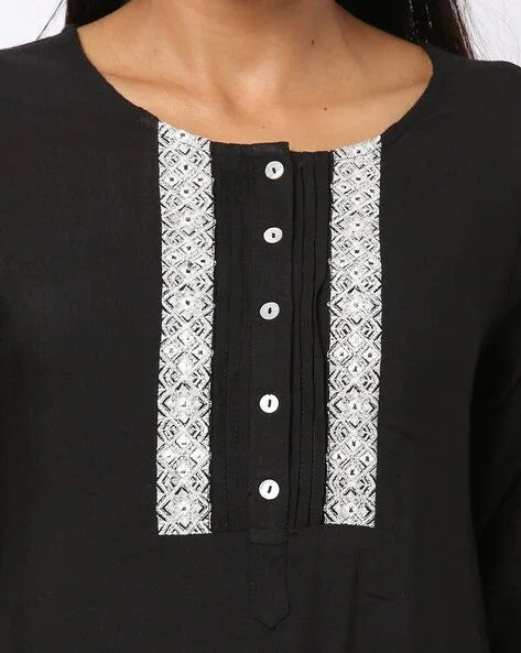 Womens BLACK BLACK Color KURTHI