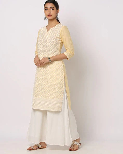 Womens YELLOW Color KURTHI
