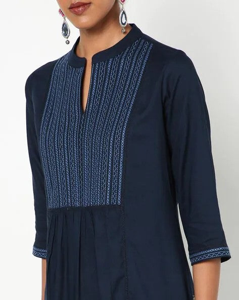 Womens NAVY Color KURTHI