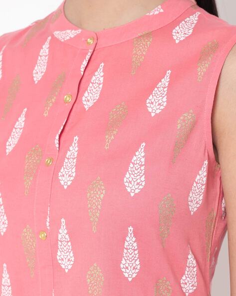 Womens CORAL Color KURTHI
