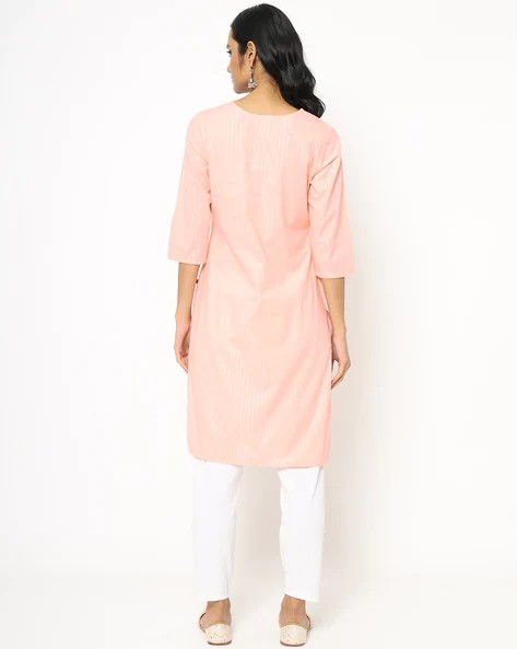 Womens LT. PEACH Color KURTHI