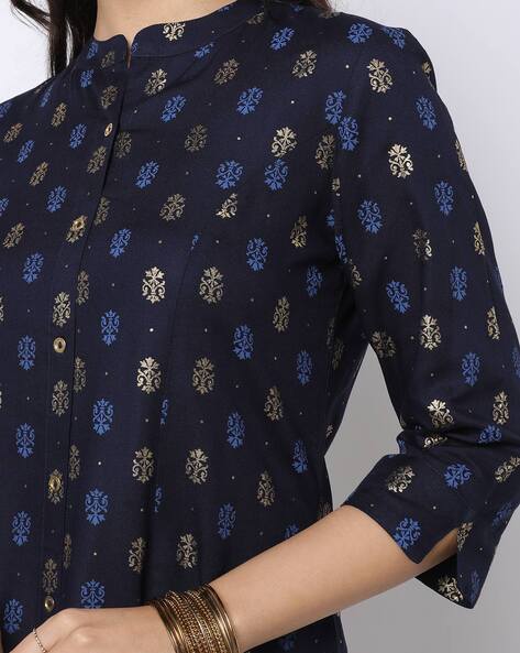 Womens NAVY Color KURTHI