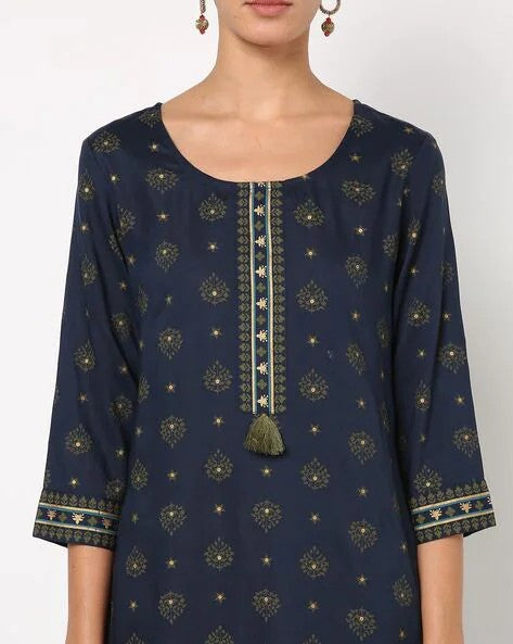 Womens NAVY Color KURTHI