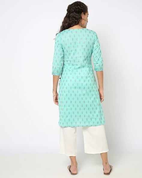 Womens AQUA Color KURTHI