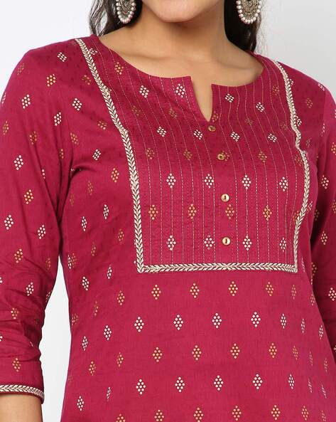 Womens WINE Color KURTHI