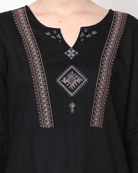 Womens BLACK Color KURTHI