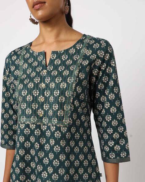 Womens TEAL Color KURTHI