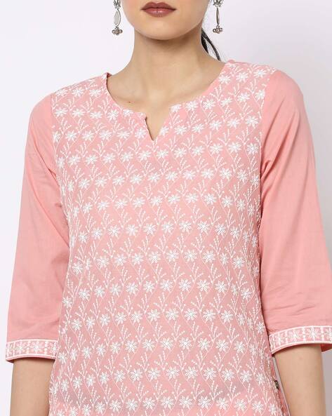 Womens PEACH Color KURTHI
